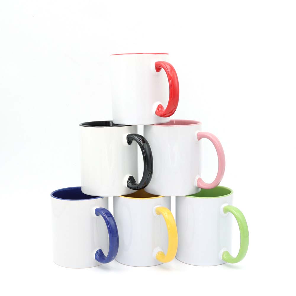 11oz inner and handle color sublimation coating mug
