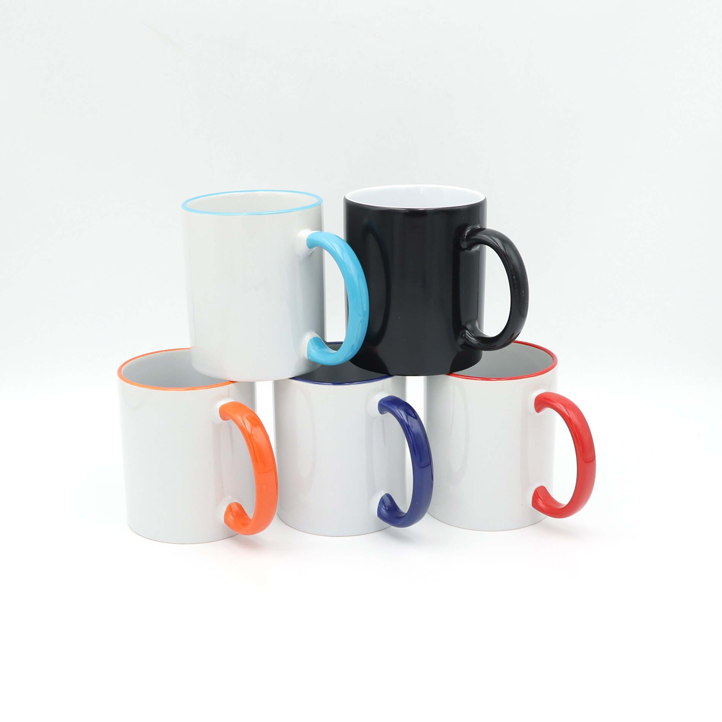 rim and handle color sublimation mug