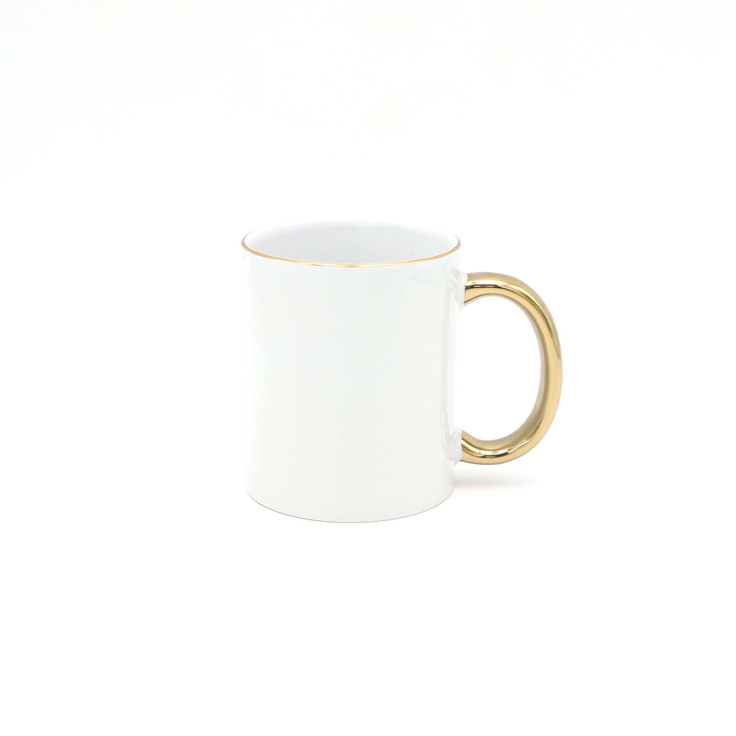 Gold rim and handle sublimation mug